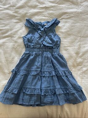 Gianni Bini Blue Ruffle Tiered Girls Casual Dress
